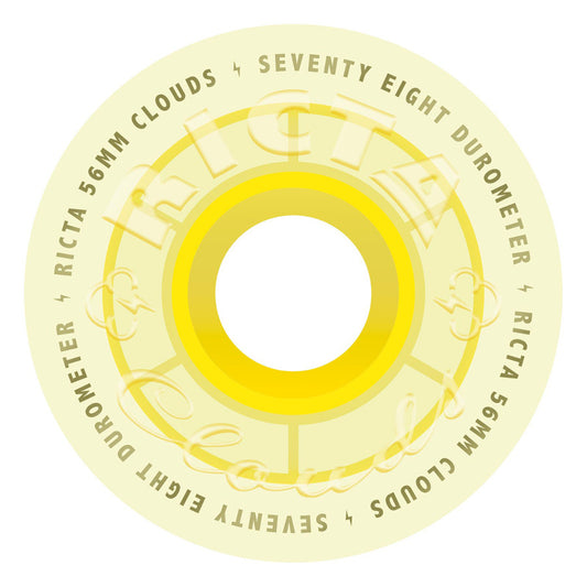 56mm 78a Ricta Wheels Clouds Jaune Clair