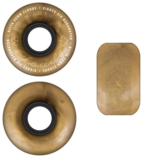 55mm 86a Ricta Wheels Clouds Metallic Or