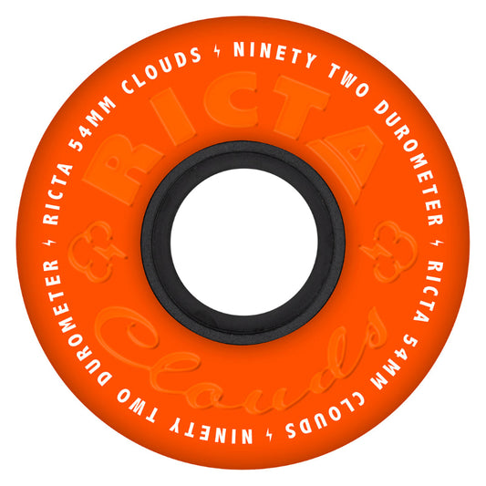 54mm 92a Ricta Wheels Clouds Rouge/Orange