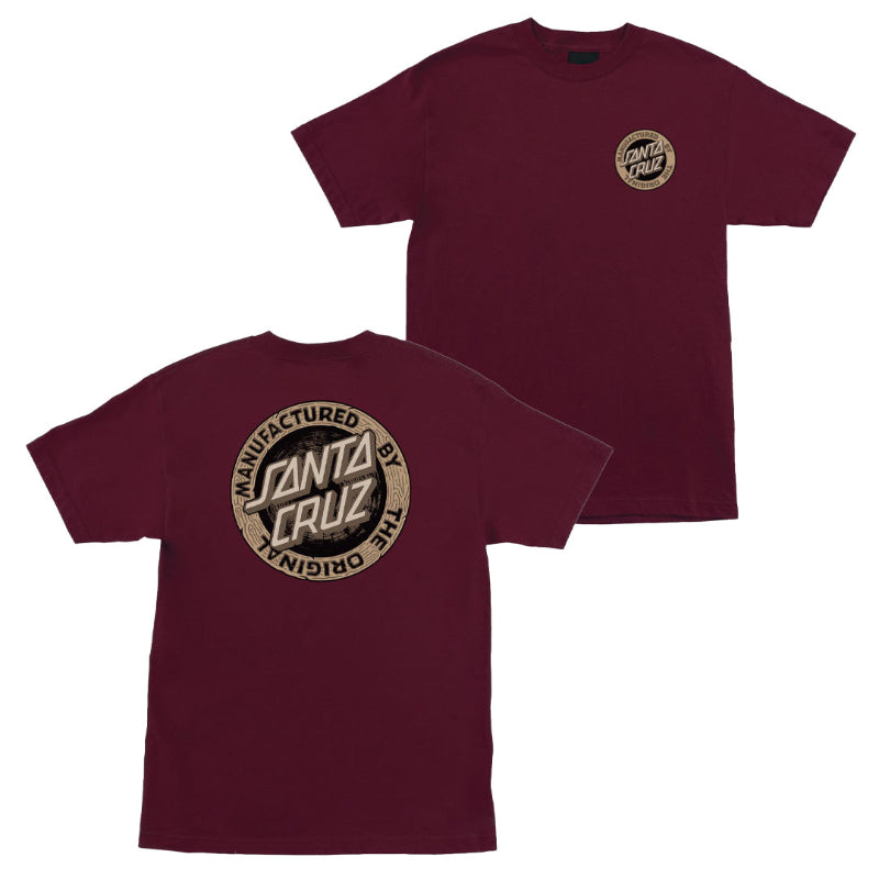 Santa Cruz T-Shirt Carved MFG - Bordeaux