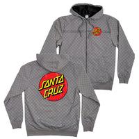 Santa Cruz Jacket Hooded Classic Dot - Checkered Grey