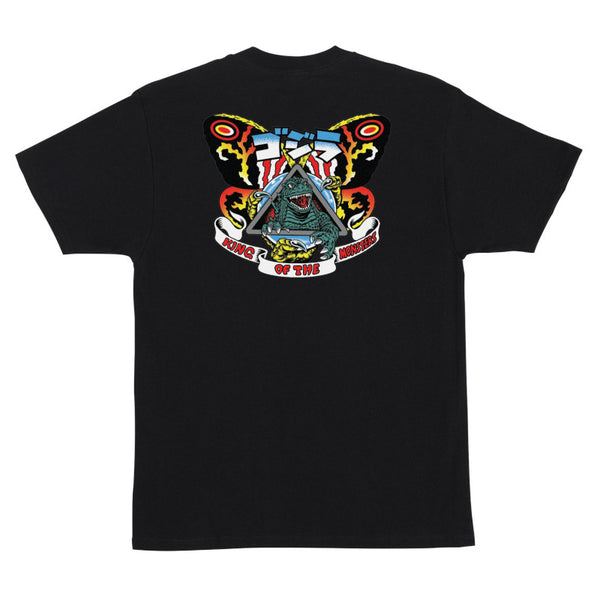 Santa Cruz T-Shirt Godzilla Natas Mothra - Noir