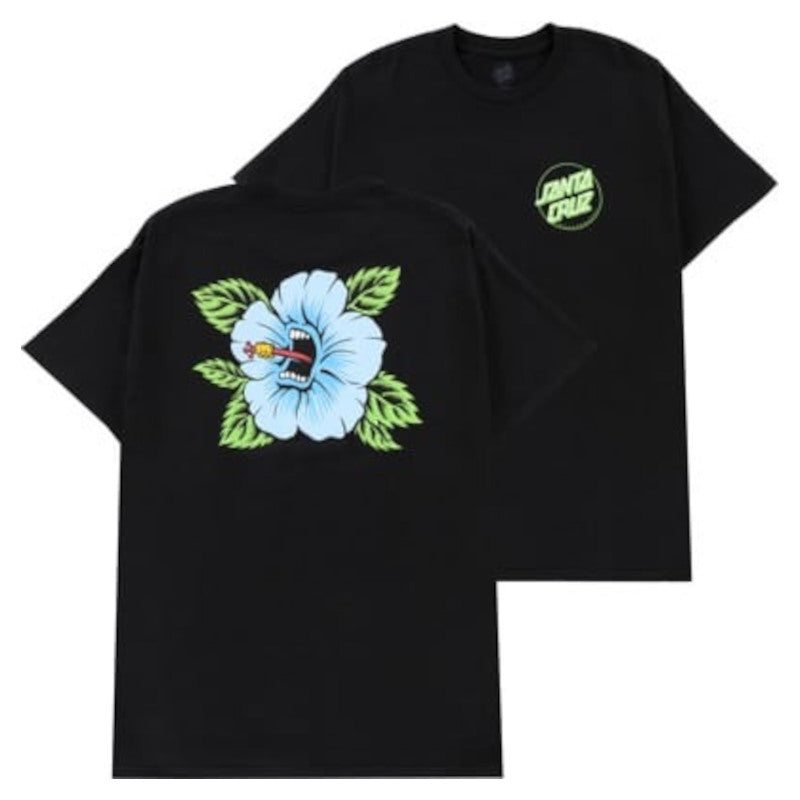 Santa Cruz T-Shirt Screaming Hibiscus - Noir