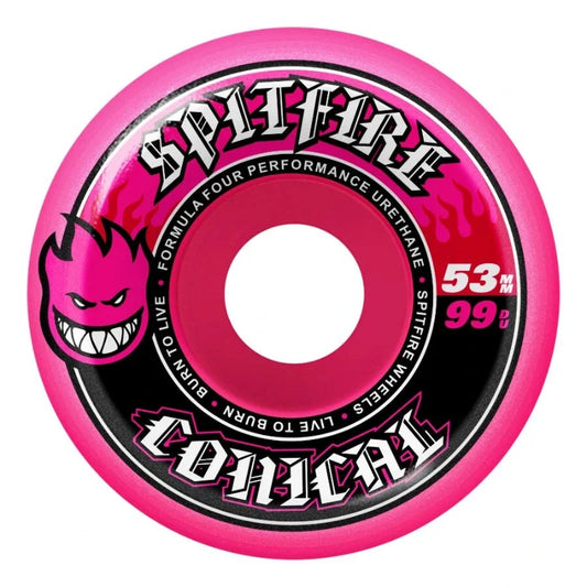 53mm 99a Spitfire Wheels Conical Formula 4 - Pink