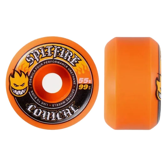 55mm 99a Spitfire Wheels Formula Four Conical - Orange