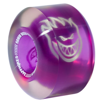 58mm 90a Spitfire Wheels Sapphire Clear Purple Radials