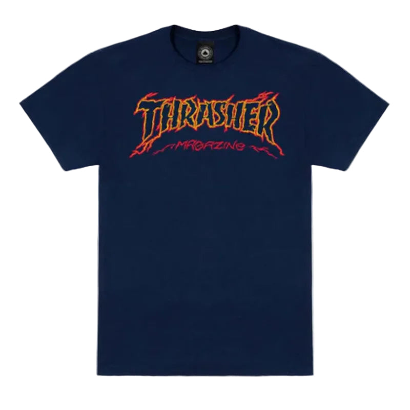 Thrasher T-Shirt Cracked By ExTeenager - Bleu Marine