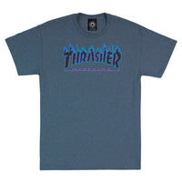 Thrasher T-Shirt  FLAME LOGO - Dark Heather