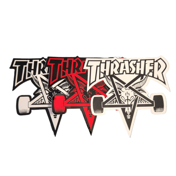 Thrasher Sticker Pentagram GOAT Logo  - Medium Assorted Colors