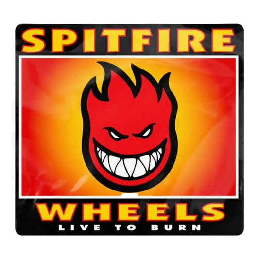 Spitfire Sticker Fireball Live To Burn - Medium
