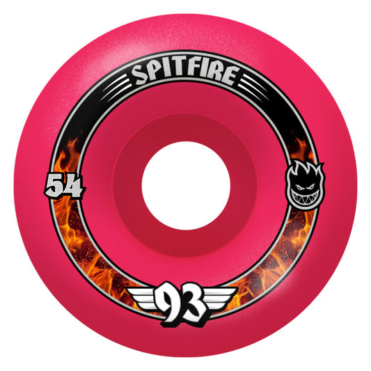 54mm 93a Spitfire Wheels Soft Sliders Radials - Pink