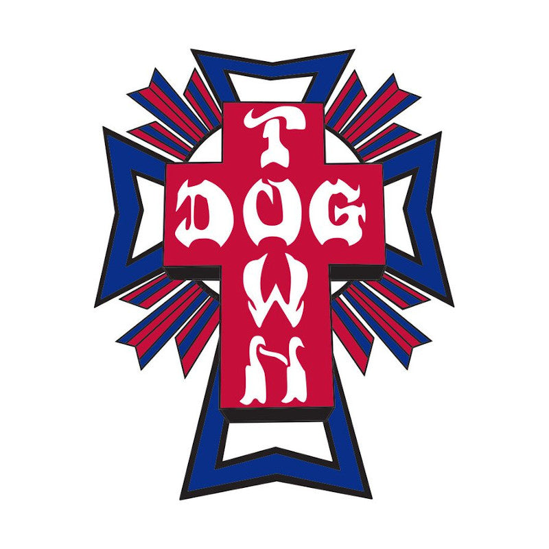 Dogtown Sticker Cross Logo - USA/Small