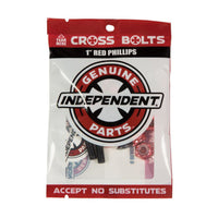 Independent Bolts Genuine Parts 1 Inch Phillips - Black/Red