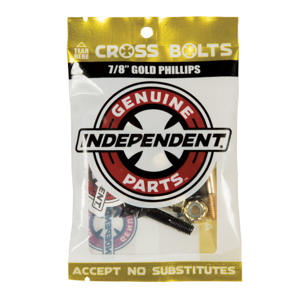 Independent Bolts Genuine Parts 7/8 Inch Phillips - Black/Gold