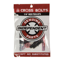 Independent Bolts Genuine Parts 7/8 Inch Phillips - Black/Red