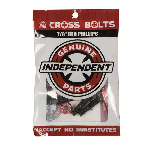 Independent Bolts Genuine Parts 7/8 Inch Phillips - Black/Red