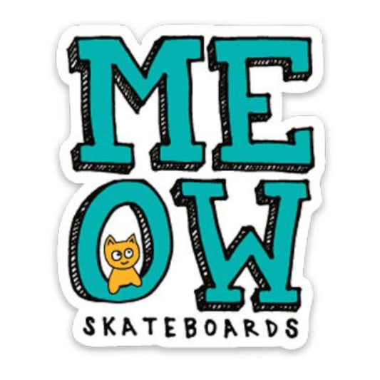 Meow Sticker Stacked Logo - Small