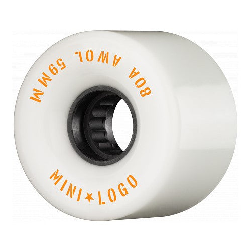 59mm 80a Mini Logo Wheels A.W.O.L. Formula - Blanc