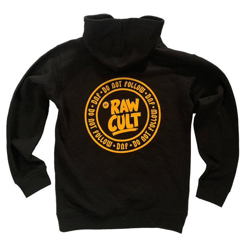RAW CULT Hoodies Do Not Follow - Noir/Jaune