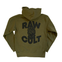 RAW CULT Hoodies Mask Cult - Vert Militaire