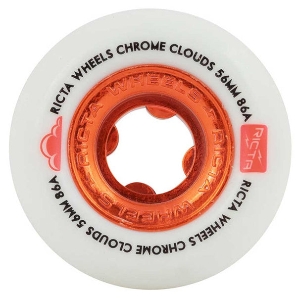 56mm 86a Ricta Wheels Chrome Clouds Red