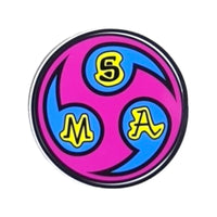 Santa Monica Airlines Sticker Jesse Martinez Circle Logo