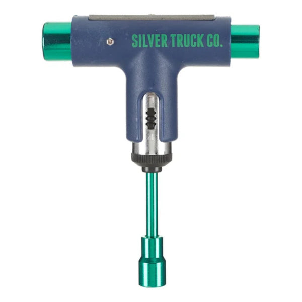 Silver Skate Ratchet Tool Blue Green
