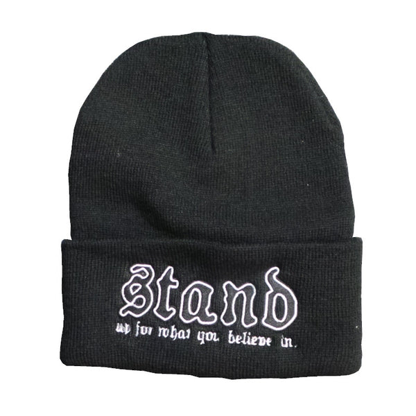 Stand Beanie Logo - Noir
