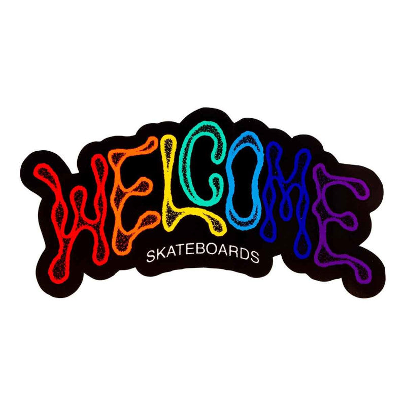 Welcome Sticker Rainbow Droop- Medium